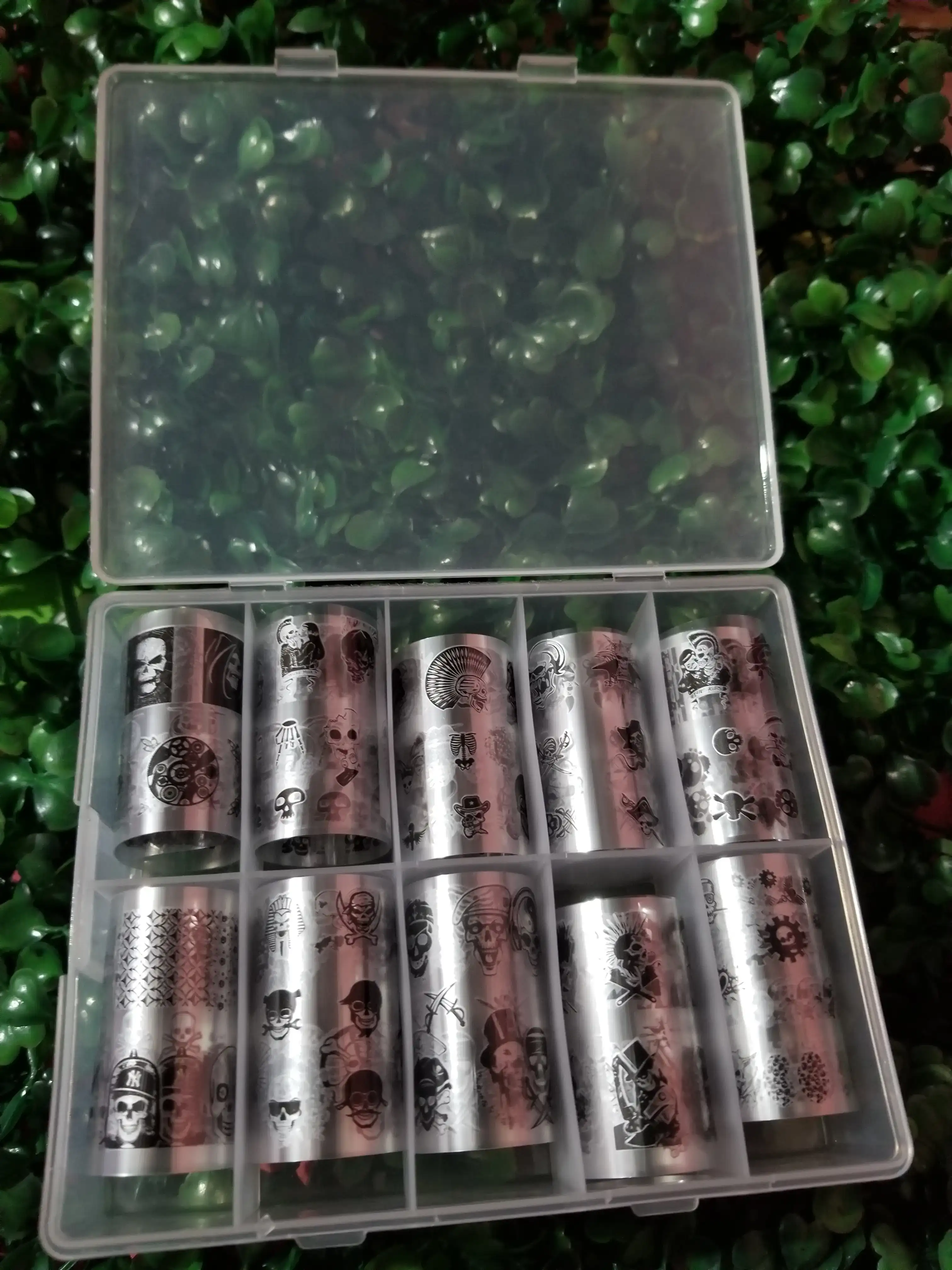 Foil modelo #2 calaveras gris