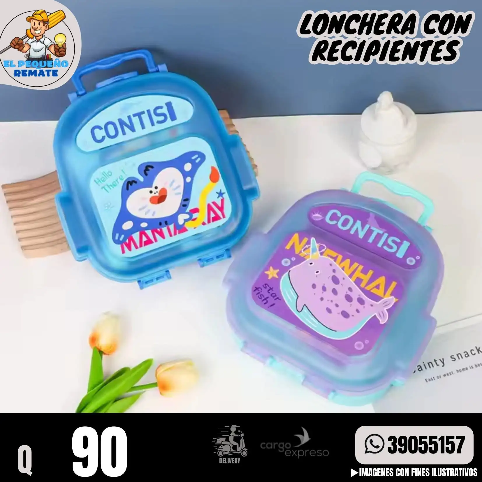 LONCHERA CON RECIPIENTES 2