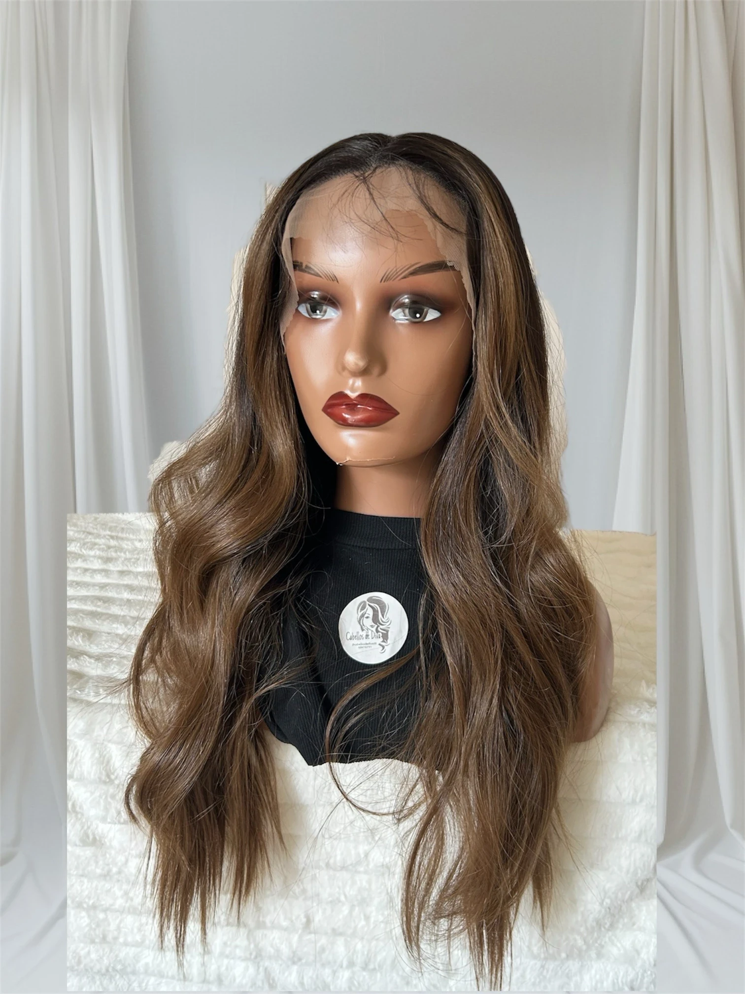 Peluca semi natural de 26” frontal lace 13x46 3