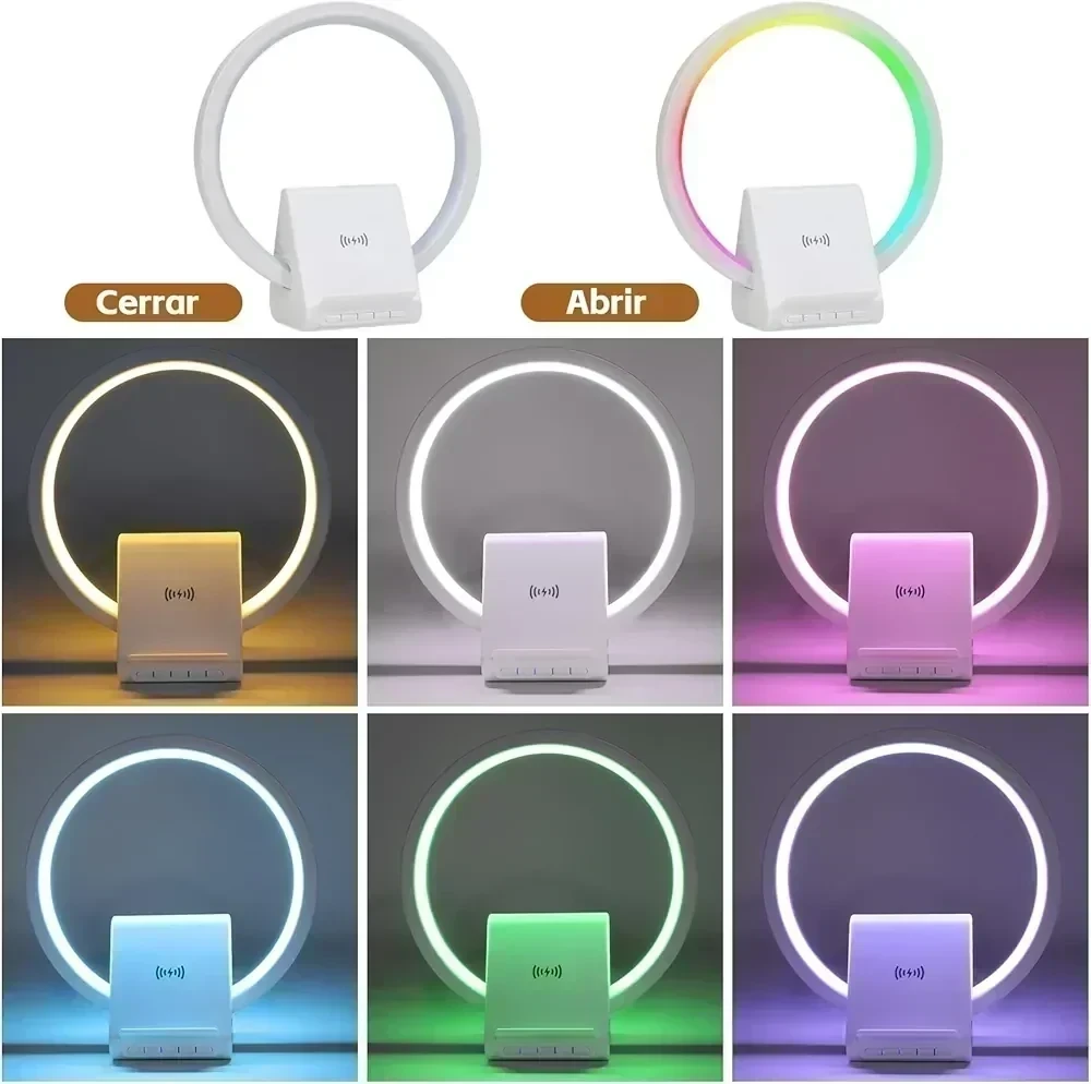 PARLANTE LAMPARA ARO LUZ LED  3