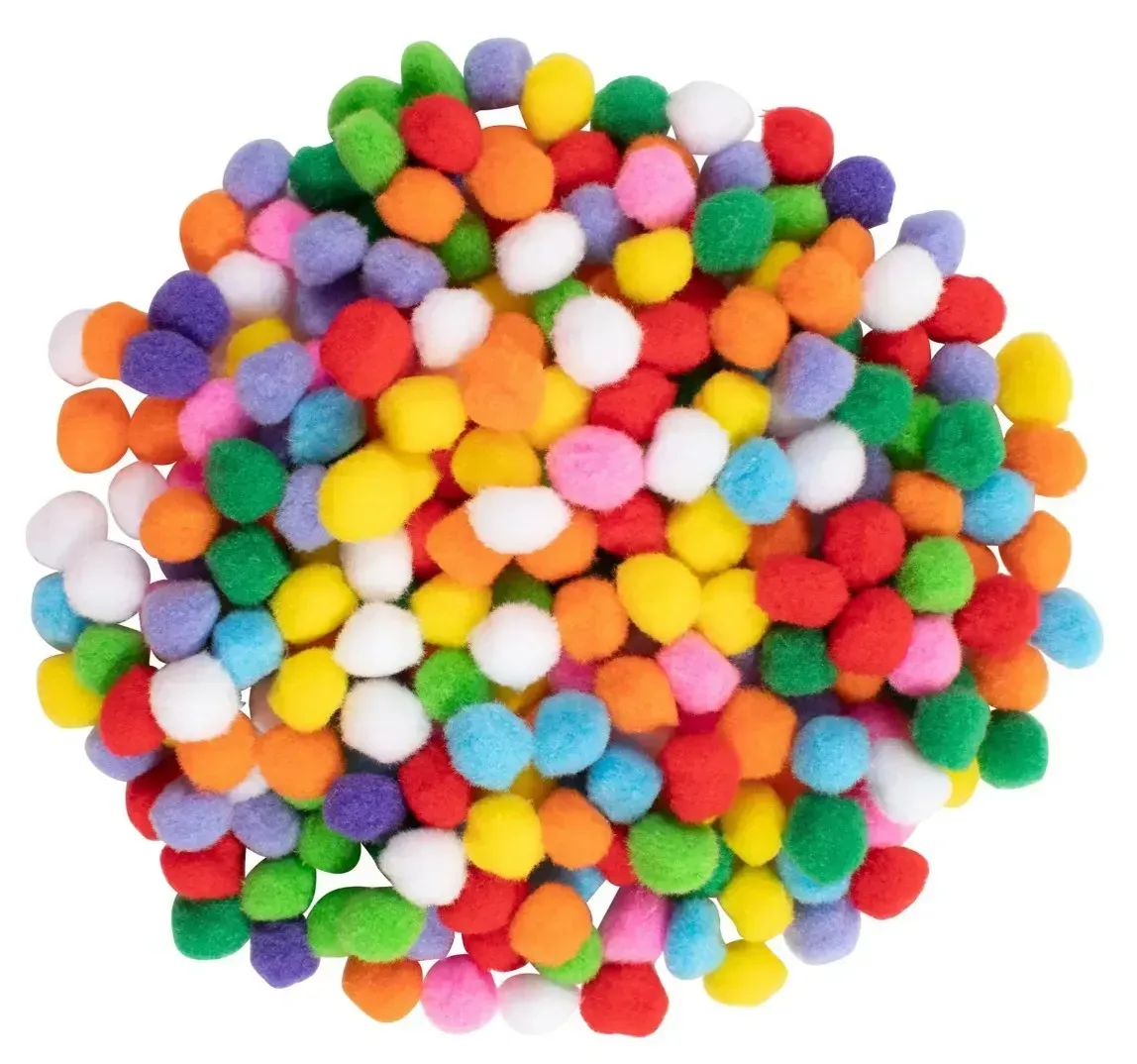 Pompon de fieltro 1.5cm multicolor x25 unidades