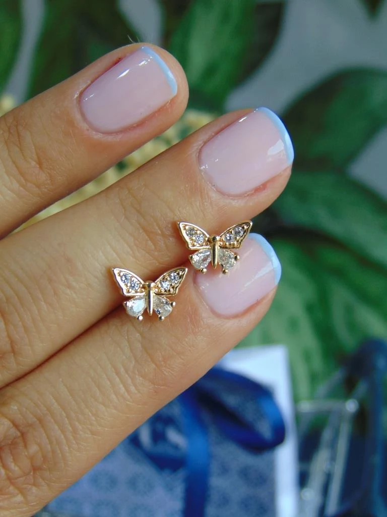 TOPO RODIO DOR MARIPOSA CIRCON BLANCO 2