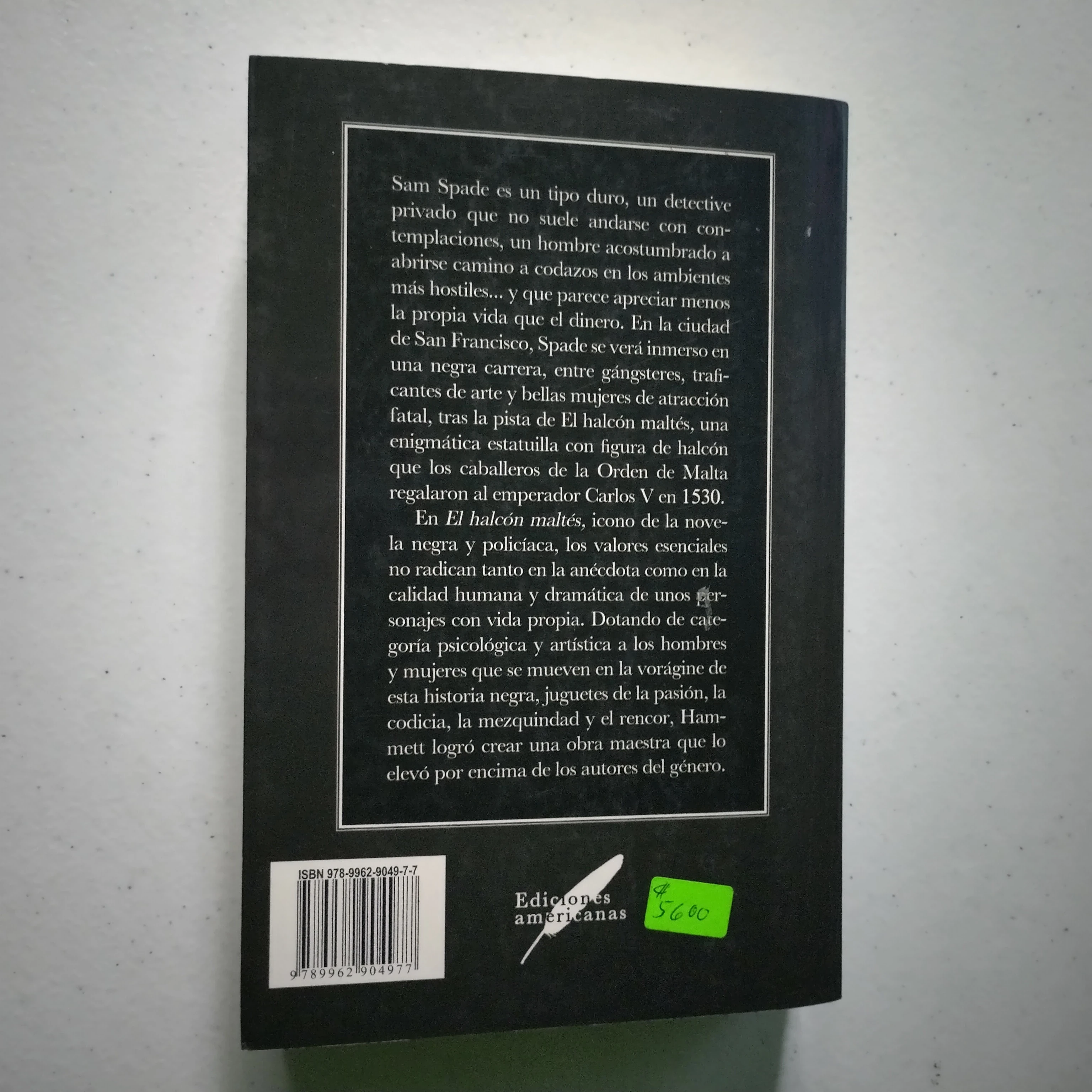 El halcón maltés, Dashielk Hammet, nuevo 2