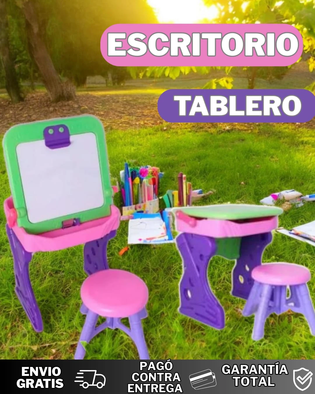 ESCRITORIO Y TABLERO INFANTIL  2