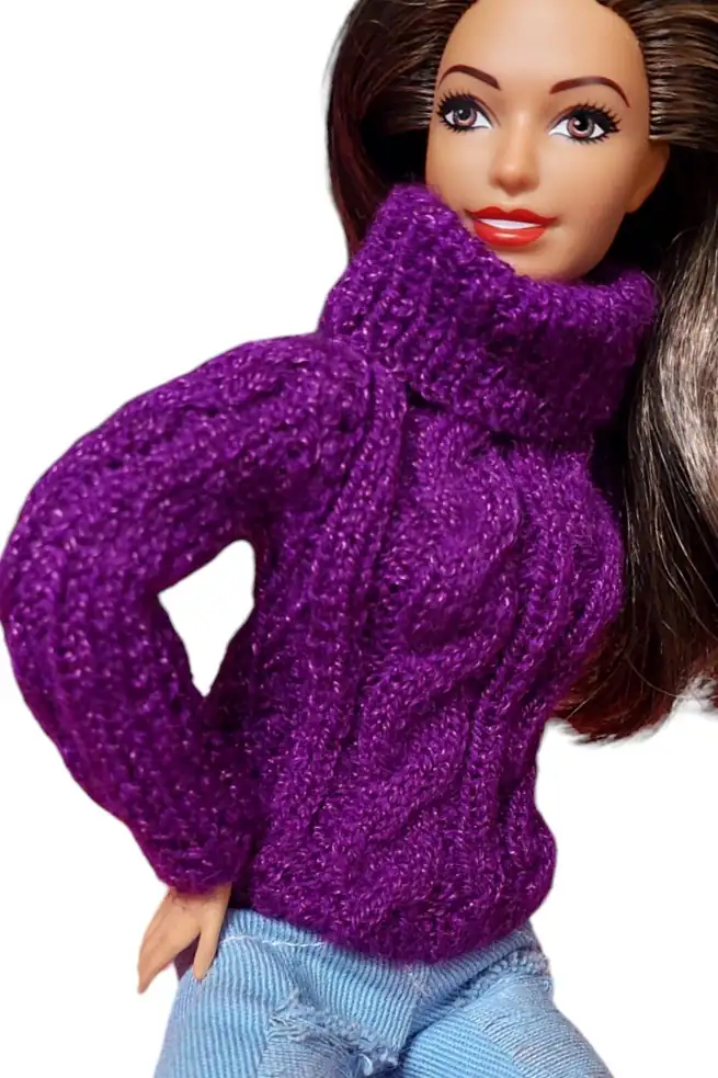 Suéter Trenzado Morado 2