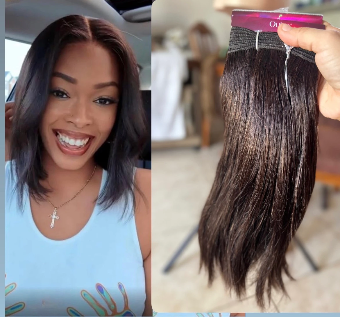 Extensiones de cortina 10” cabello humak yaki 