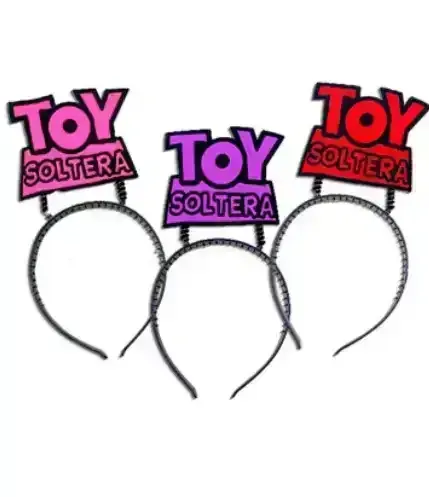 Vincha gibreada "toy soltera"