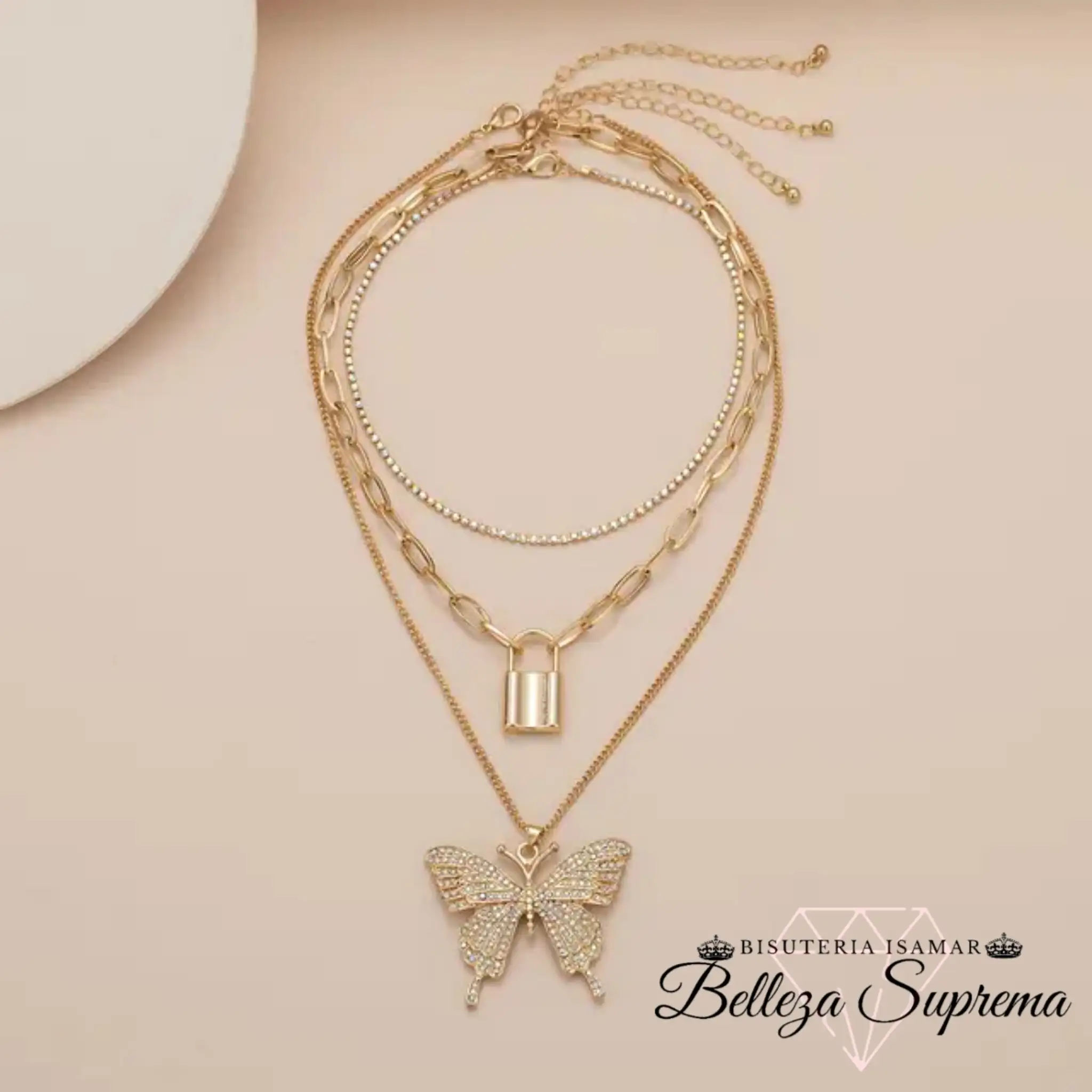SET DE 3 COLLARES MARIPOSA  4