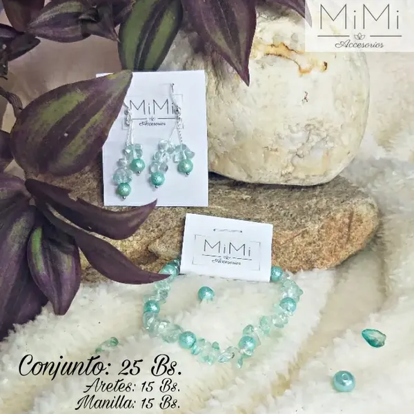 Conjunto manillas y aretes