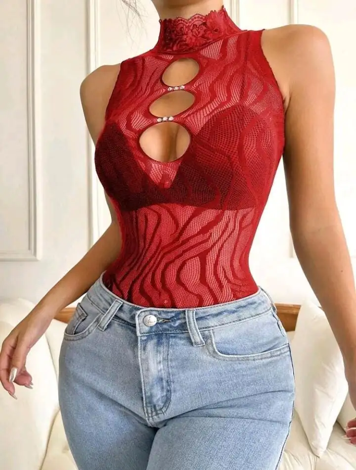Bodystocking con cuello alto 3