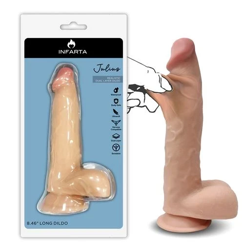 Dildo Dual Layer Pellizcable Vertebrado Julius
