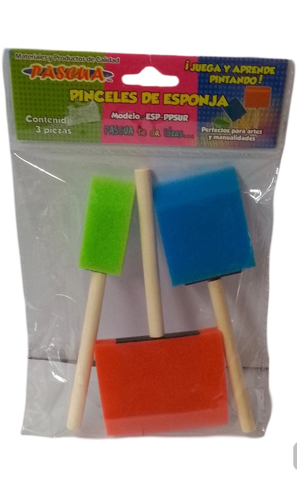 Pinceles tipo esponja 3pzas