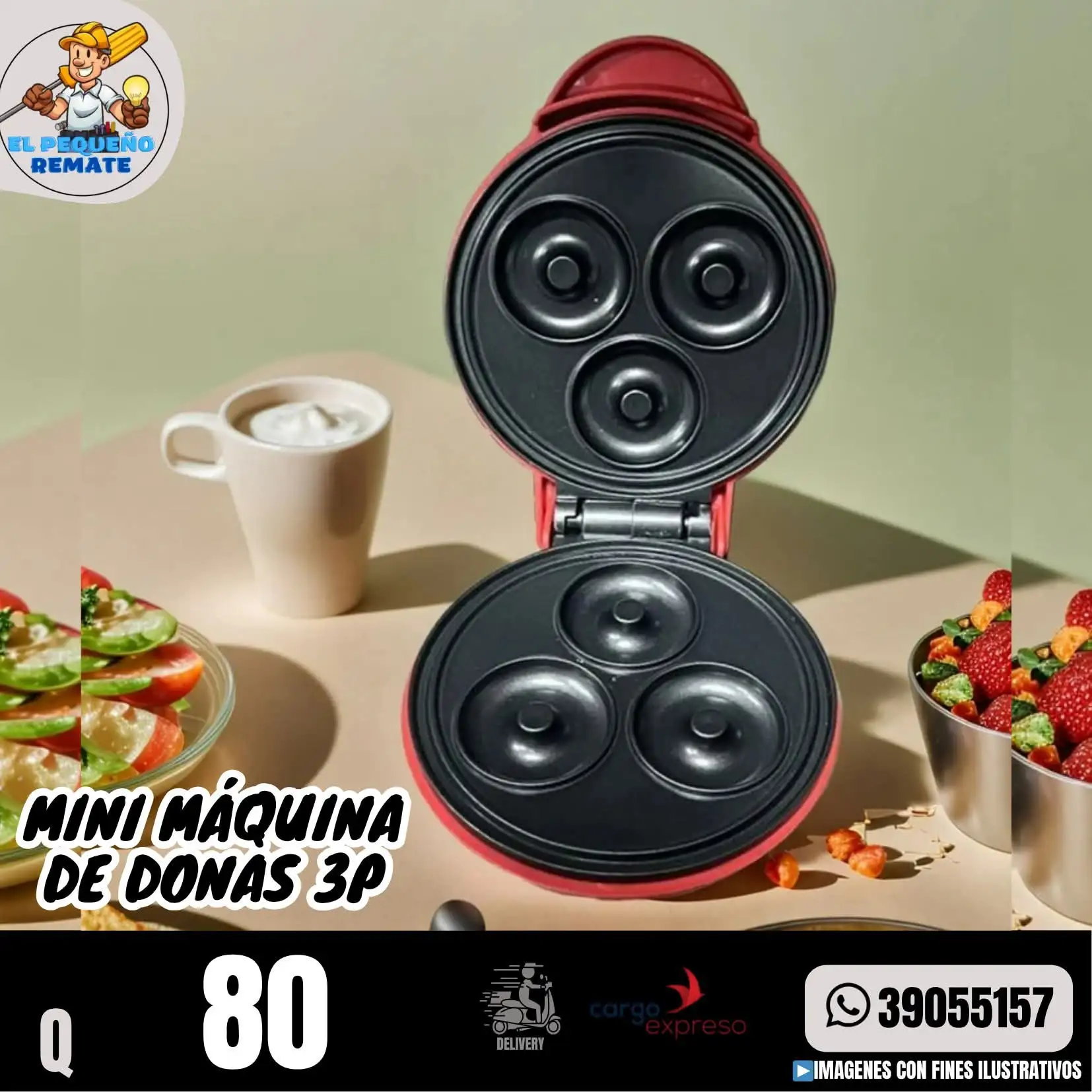 MINI MÁQUINA DE DONAS 3P