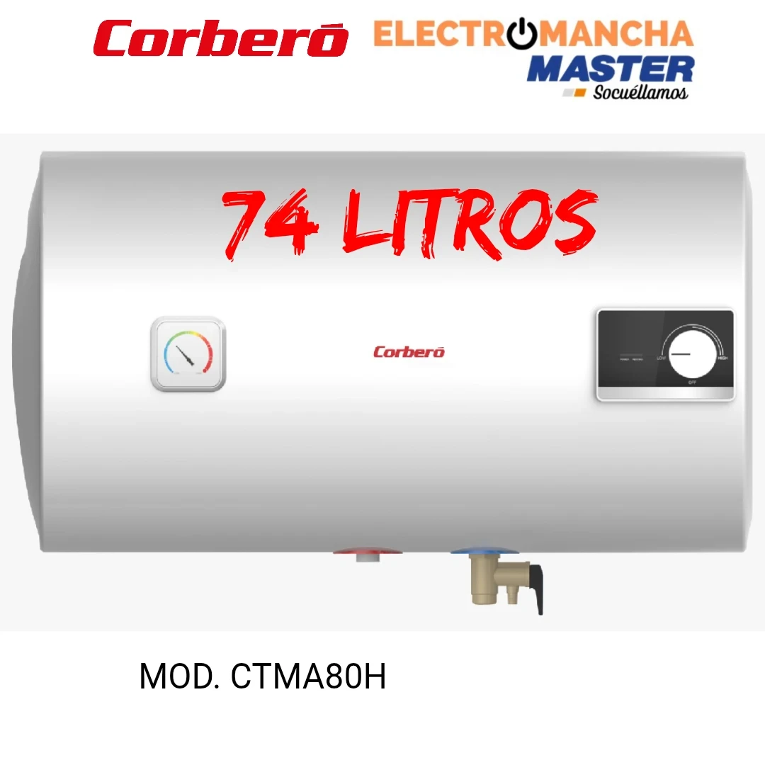 TERMO ELECTRICO CORBERO CTMA80H 74 LITROS 1500W HORIZONTAL 