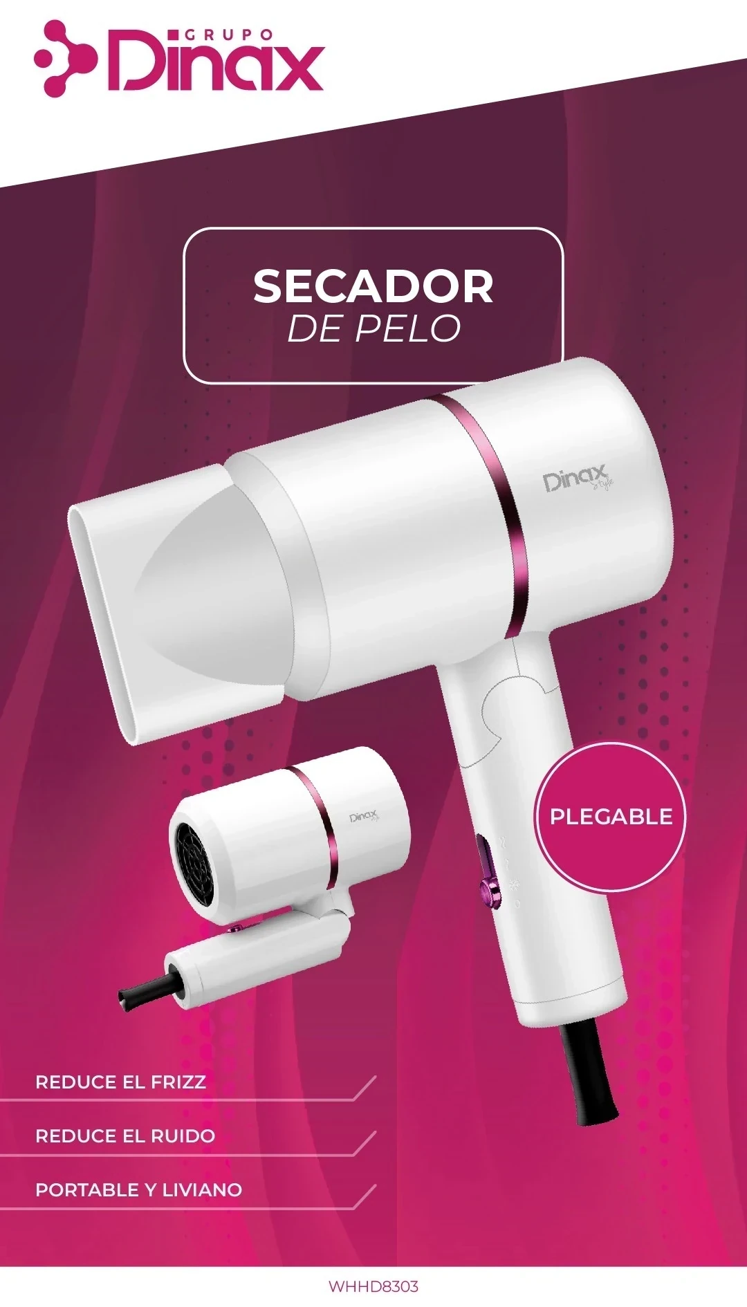 SECADOR DE PELO DINAX PLEGABLE