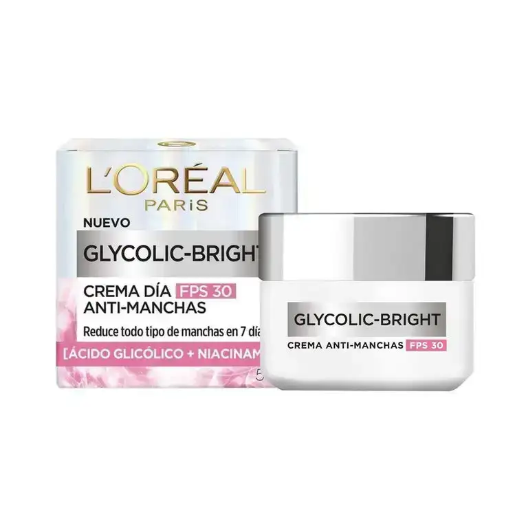 Crema Día Anti-manchas Loreal Ácido Glicólico FPS30 50ml