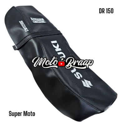TP DR 150 Forro tapizado Super Moto negro negro letrero en medio DW