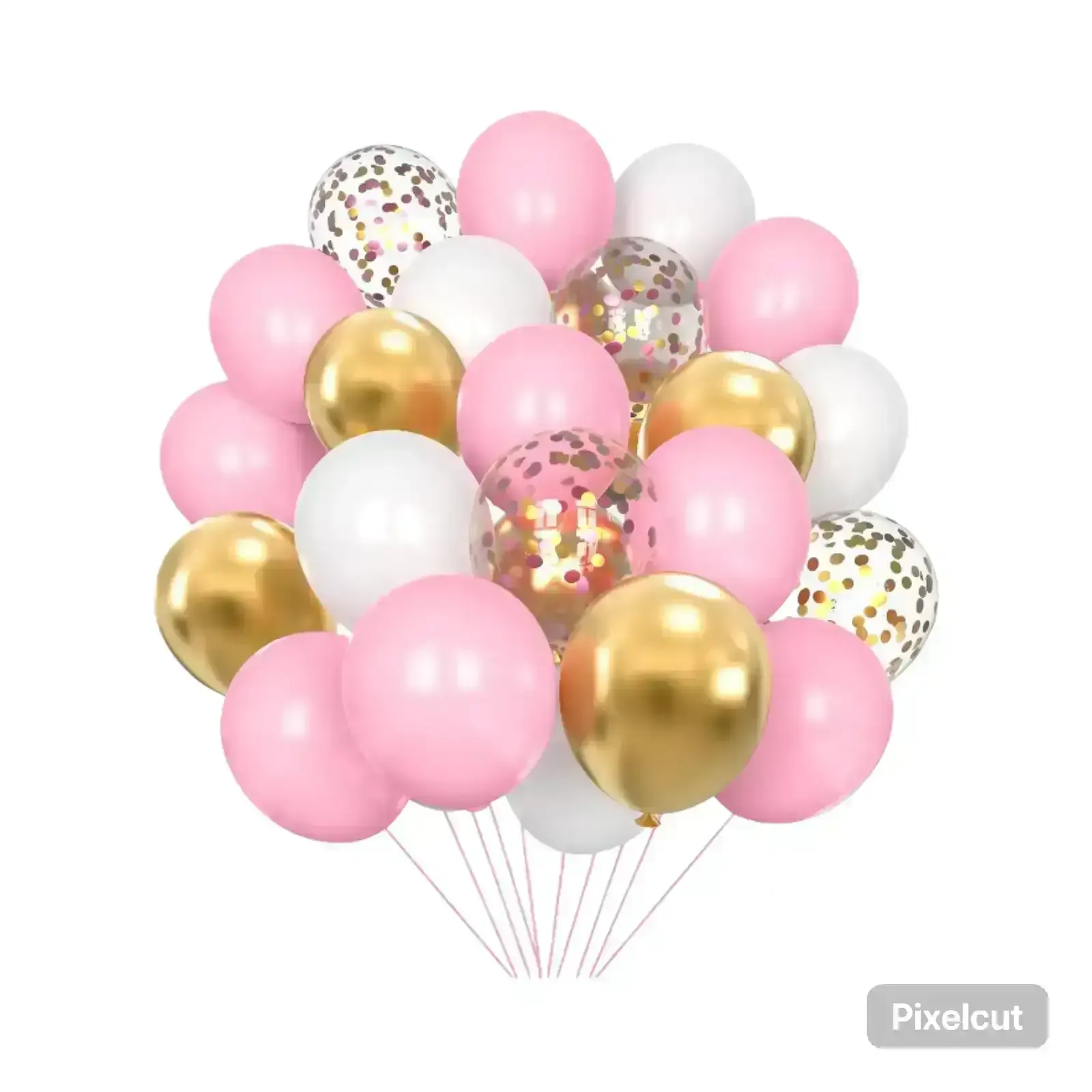 Set de 20 globos latex/ confetti tricolor  3