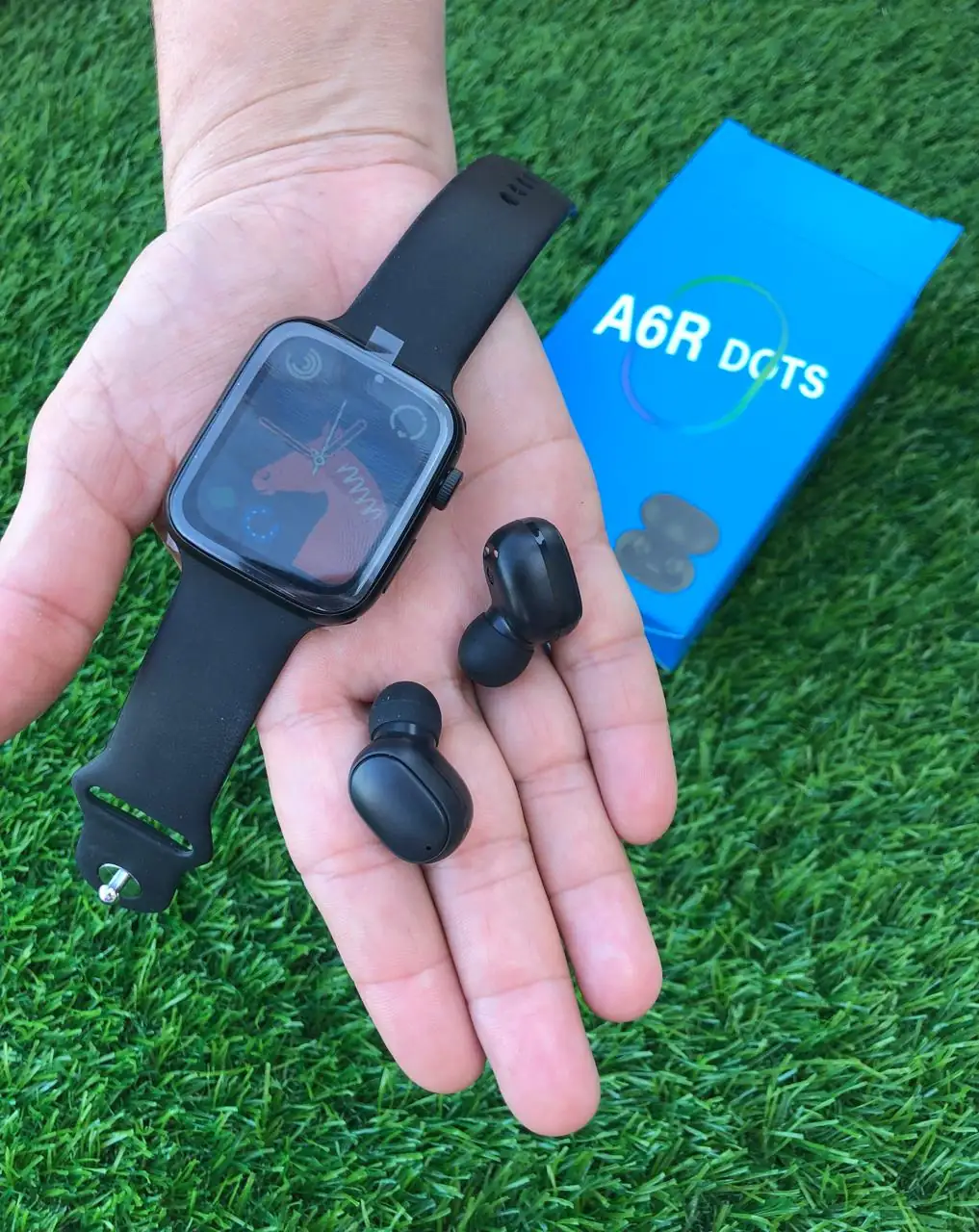 Combo de auriculares A6R y Smartwcht