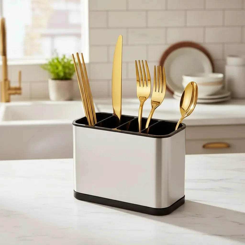Escurridor De Cubiertos Utencilios Cocina Acero Inoxidable 2