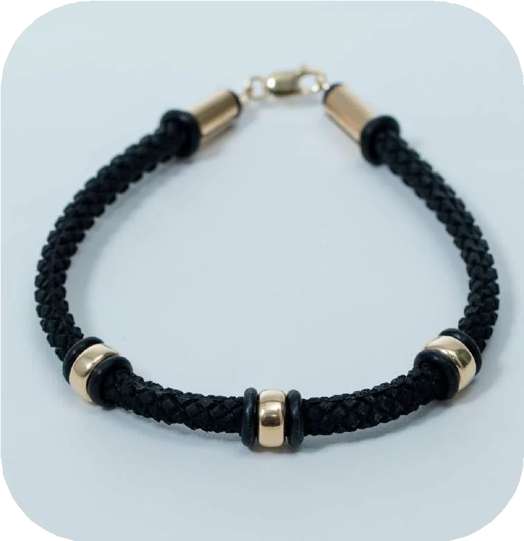 TB-020931-PULSERA ESPECIAL CAUCHO NEO GRUESO TRÍO BROCHE 10QTE 2