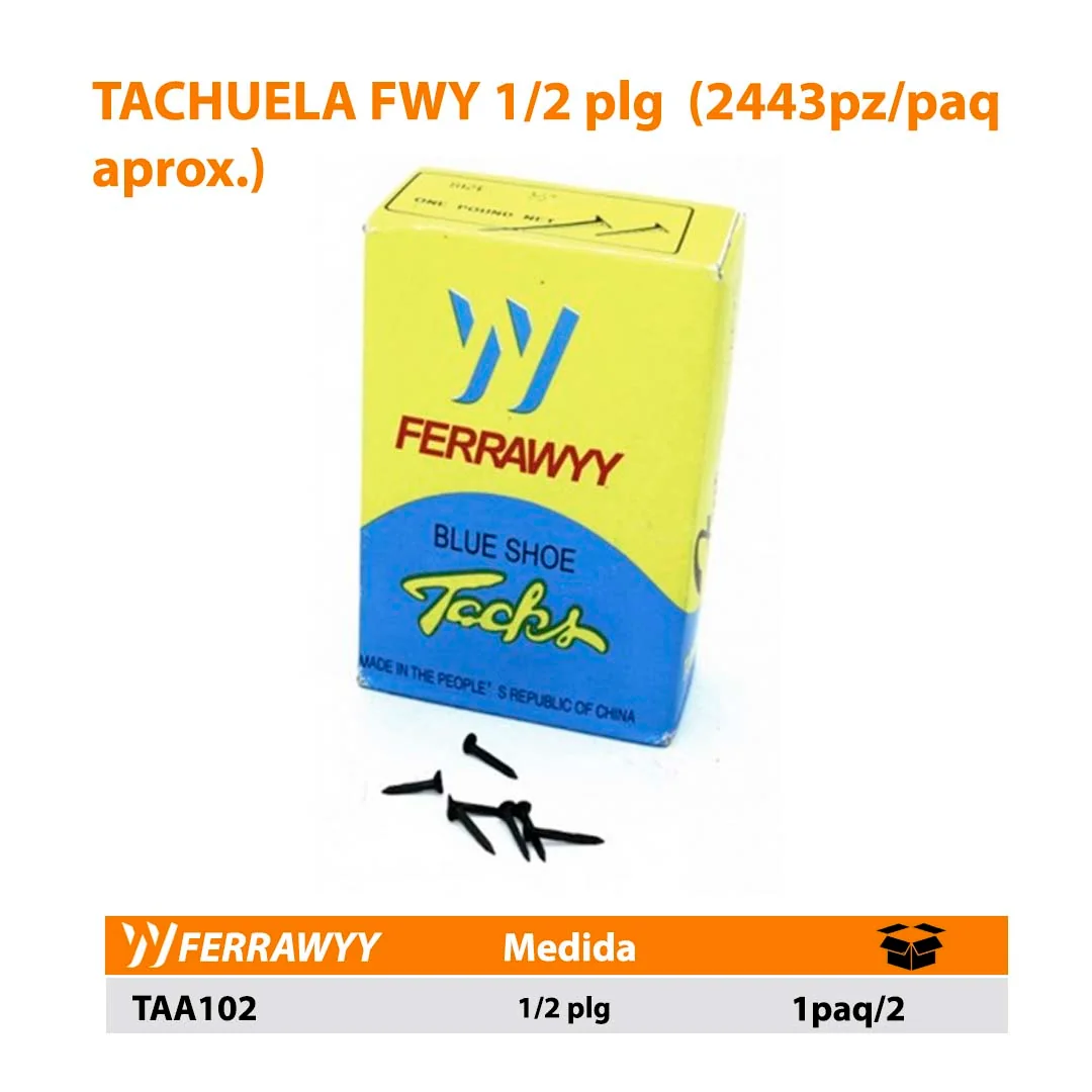 TACHUELA FWY 1/2" (2443pz/paq aprox.) 