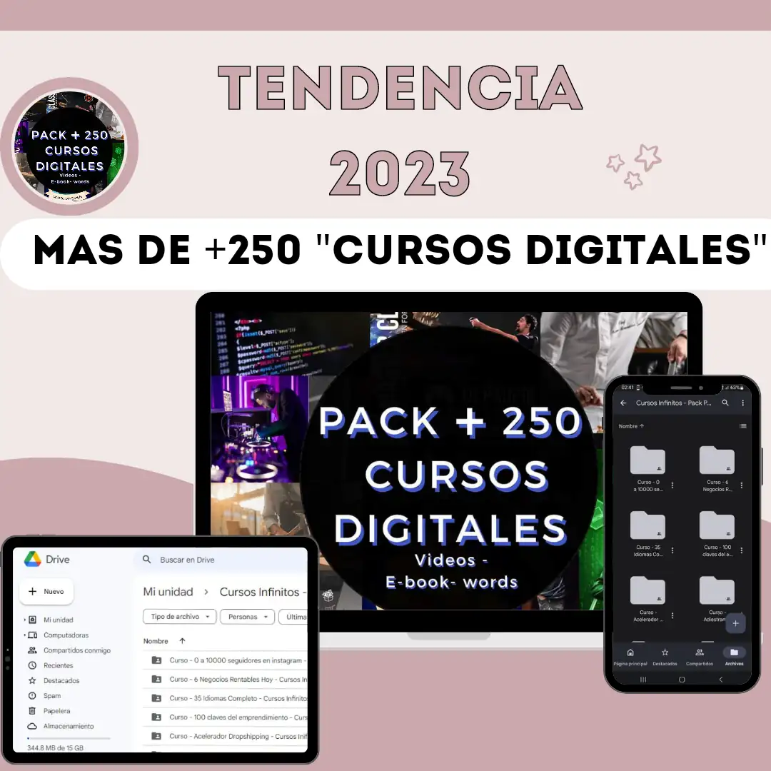 "PACK PREMIUM" +250 CURSOS DIGITALES. PAGO ÚNICO.  2