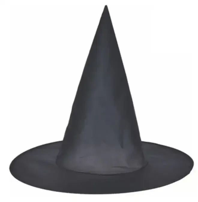 Sombrero/ gorro de bruja negro liso 