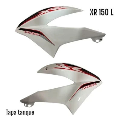 PL XR 150 L Tapa lateral tanque color Blanco x 2 OKL IMTAL231