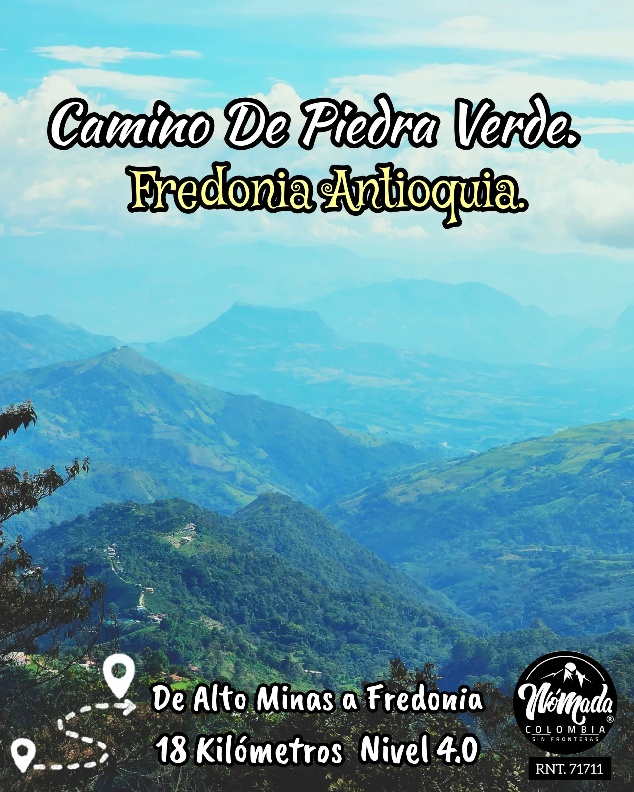 DESDE ALTO MINAS A FREDONIA ANTIOQUIA PASA DÍA.