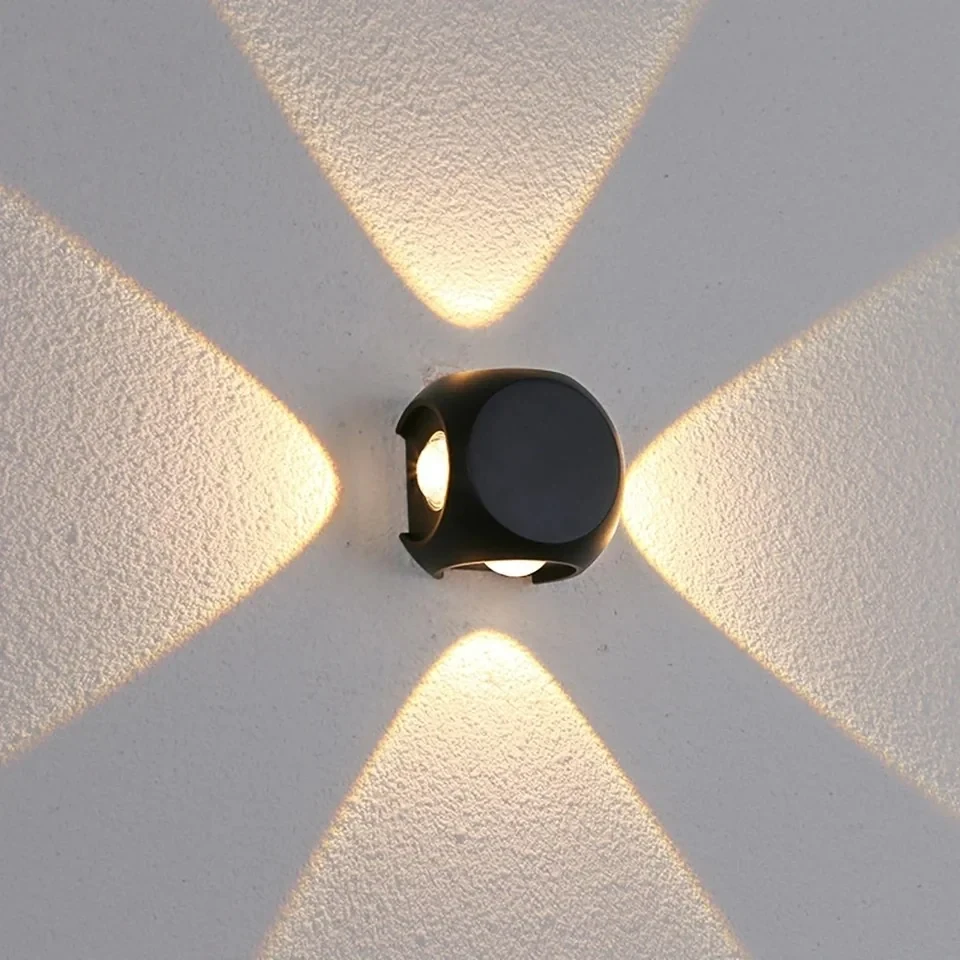 APLIQUE PARED LED REDONDO NEGRO 4W 3