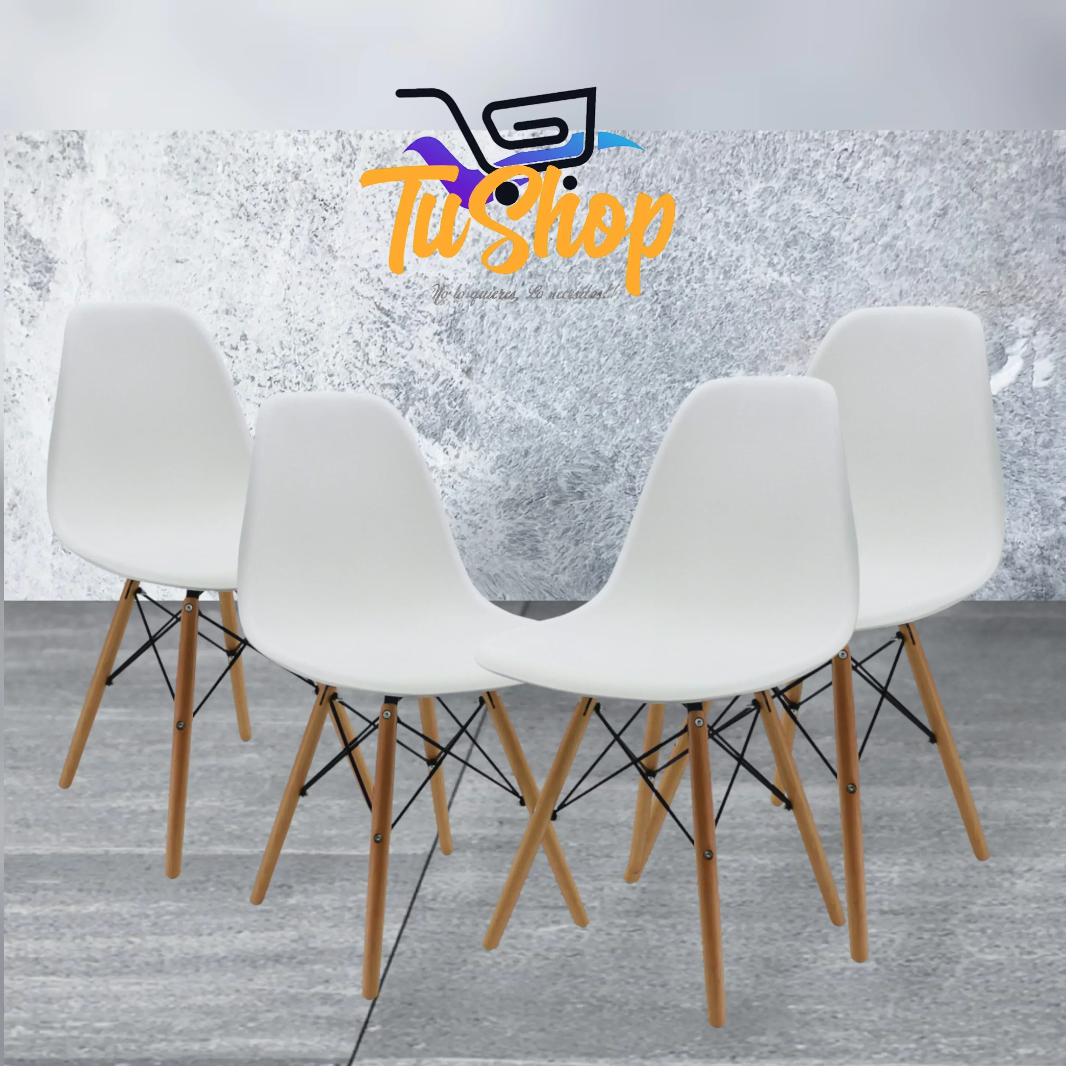 Set x 4 Sillas Eames 