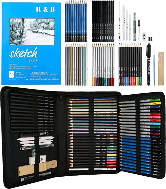 Kit de dibujo 72 piezas.