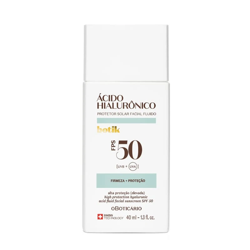 Botik Protector Solar Facial Fluido Ácido Hialurónico SPF 50 40ml 2