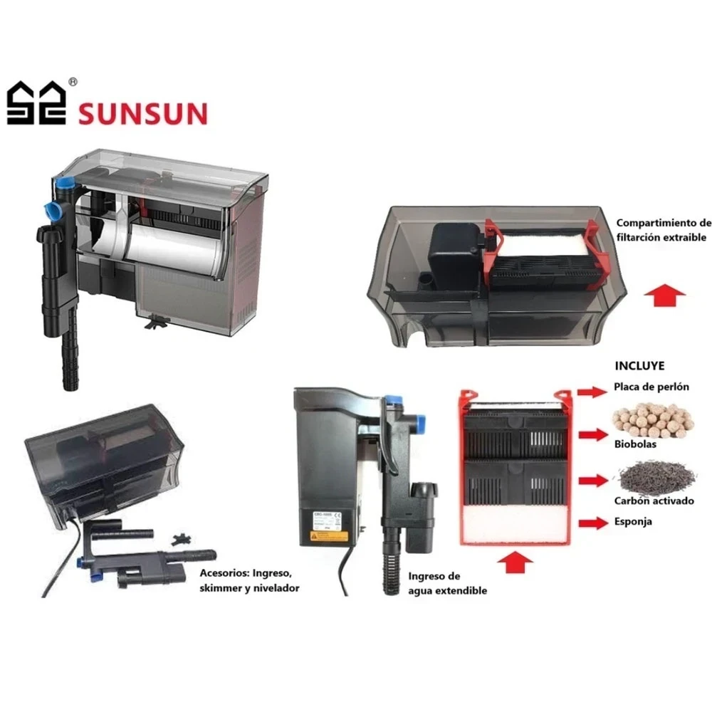 Filtro Cascada Sunsun Cbg-800s 6w 800l/h 2