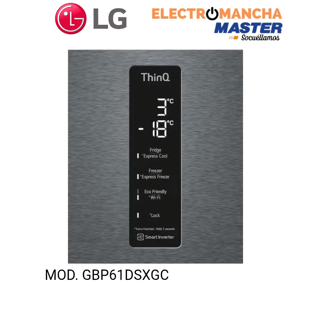 FRIGO COMBI LG GBP61DSXGC 1,86*60 INOX CLASE D 9