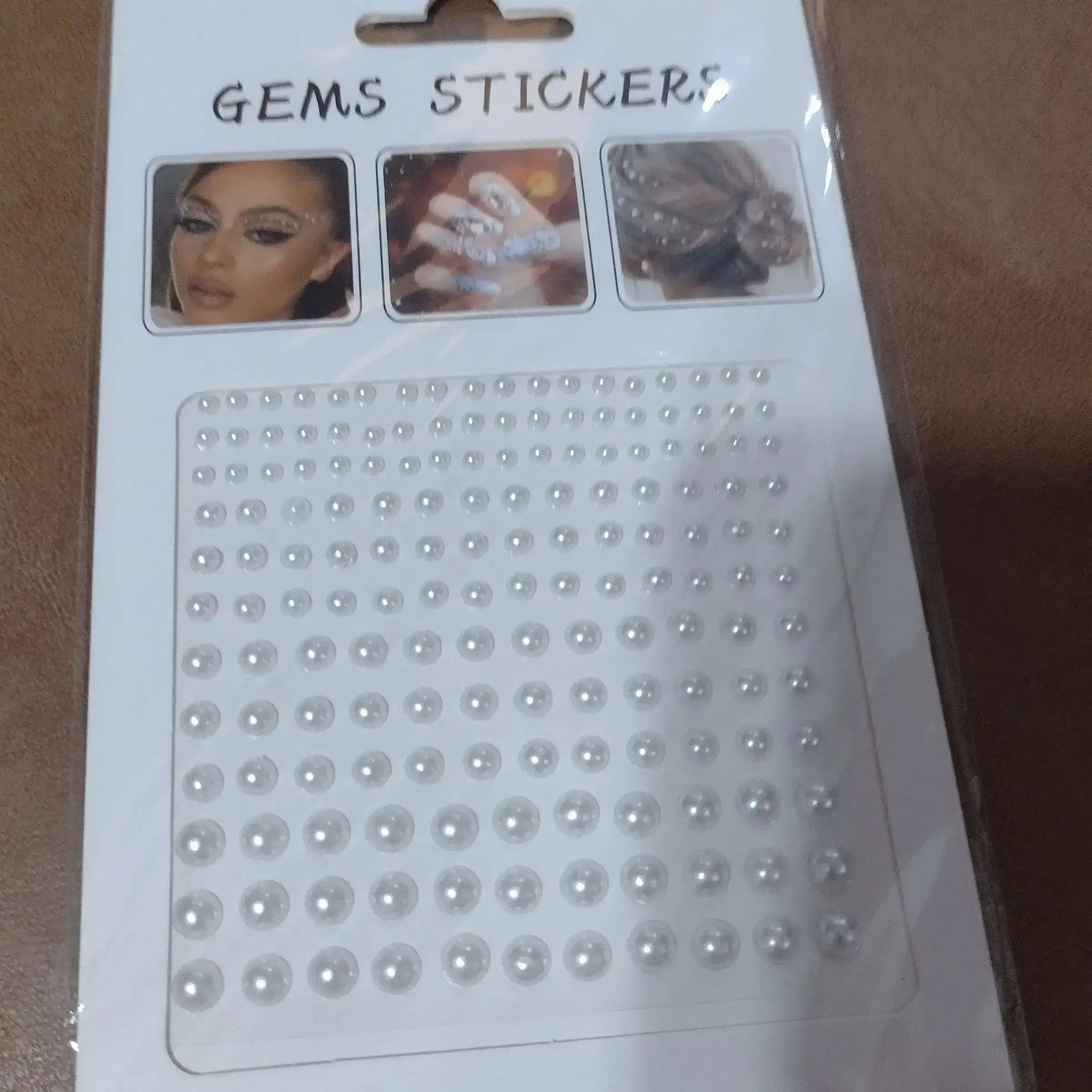 Perlas stickers pegatinas para el cabello o rostro 