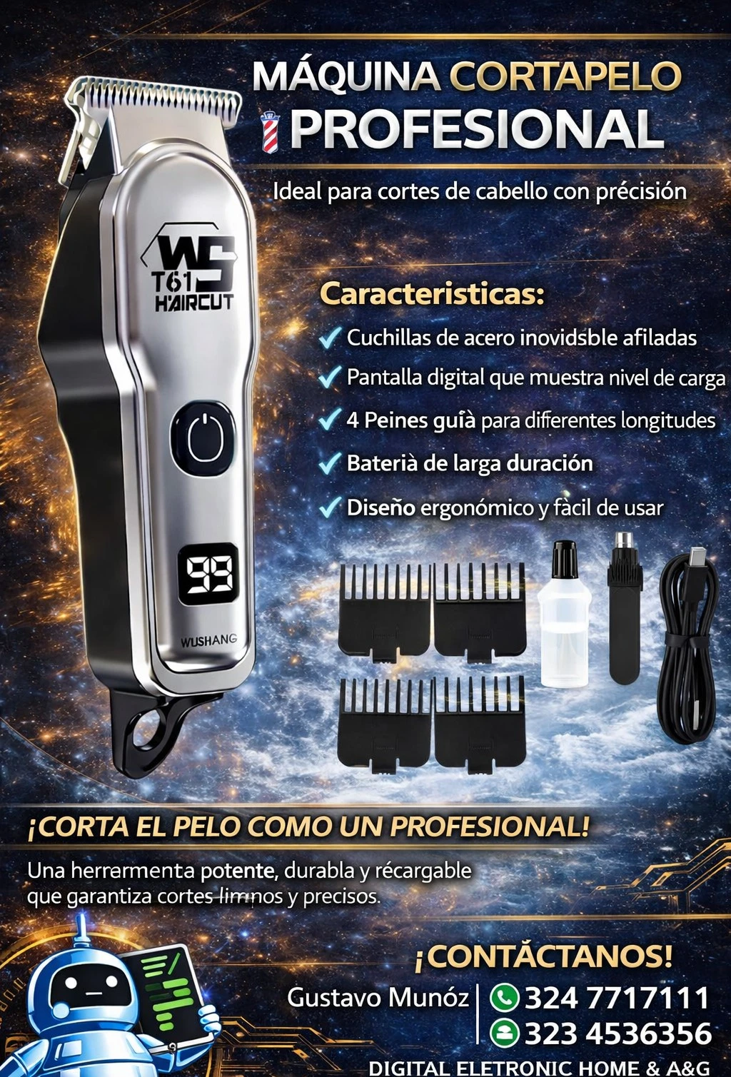 Cortapelos recargable 