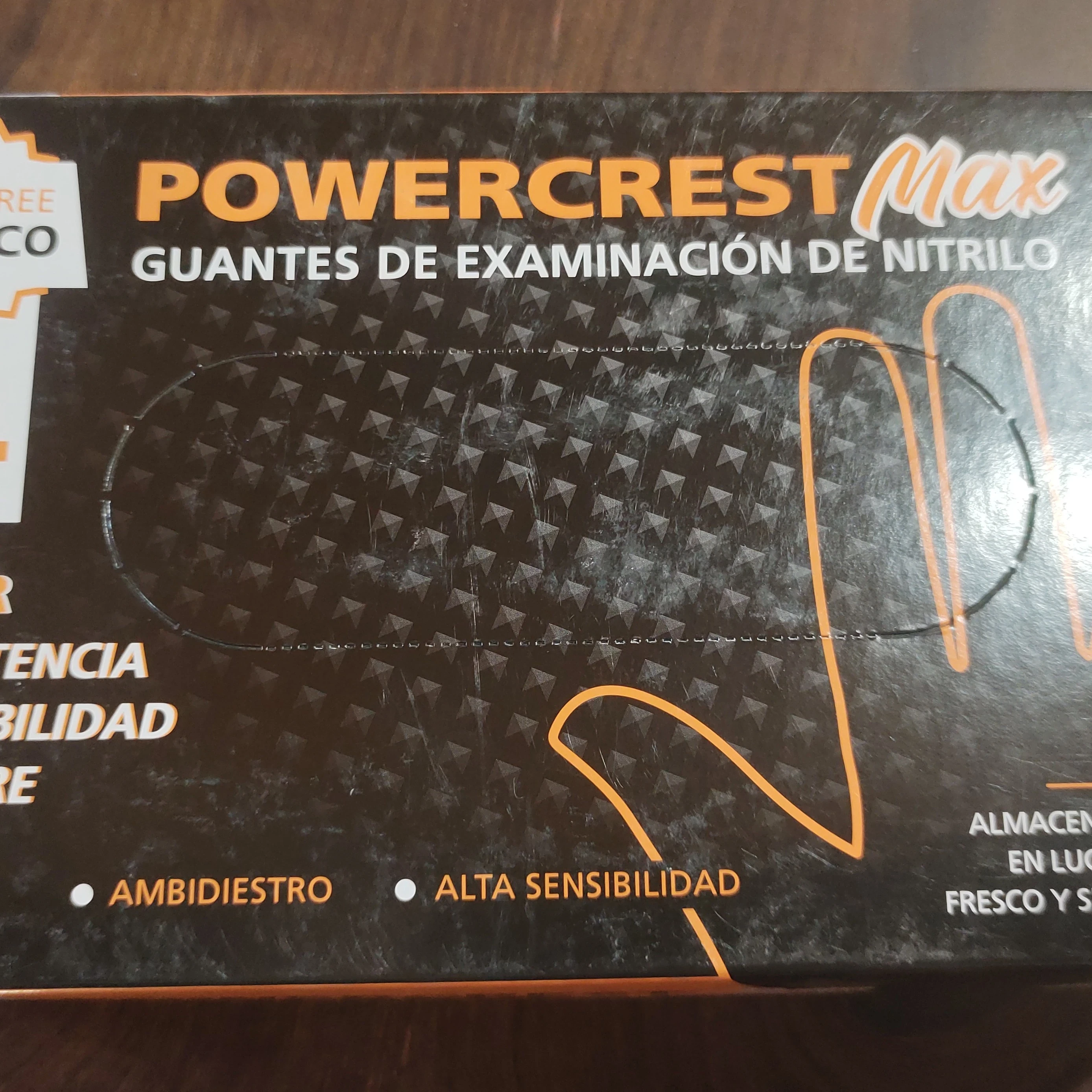 CAJA DE GUANTES NITRILO NARANJA TEXTURADOS X50U.
