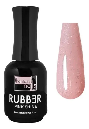 RUBBER PINK SHINE FANTASY NAILS