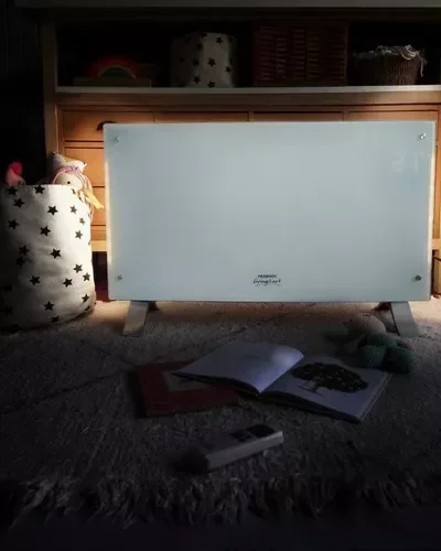 Vitroconvector Peabody Eléctrico Blanco Led PE-VQM20N Curvo 2000w 3