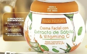 CREMA FACIAL EXTRACTO DE SABILA Y VITAMINA C 300G