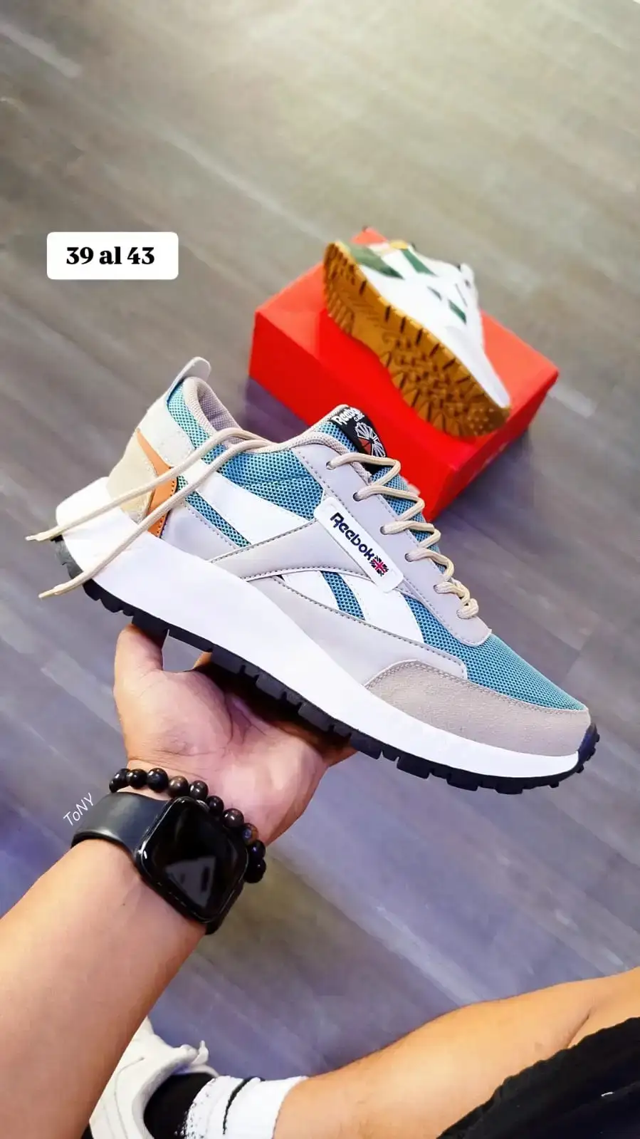 Reebok tenis Classic 2400 "White Boundless Blue Black" (hombre) 2