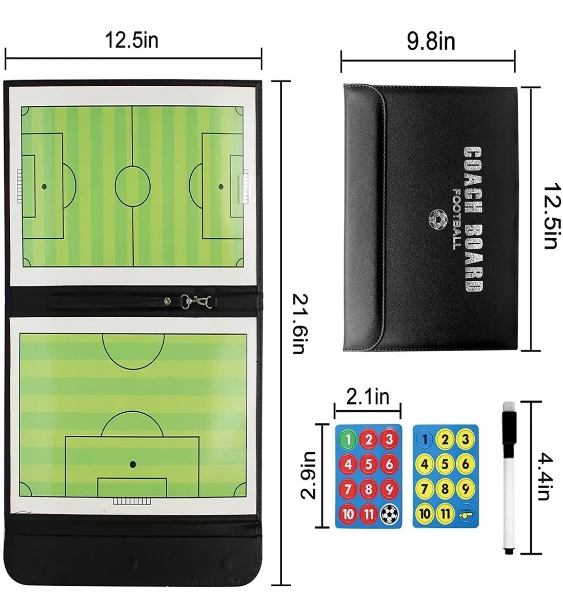 Tablero táctico plegable entrenamiento estrategias Fútbol  2