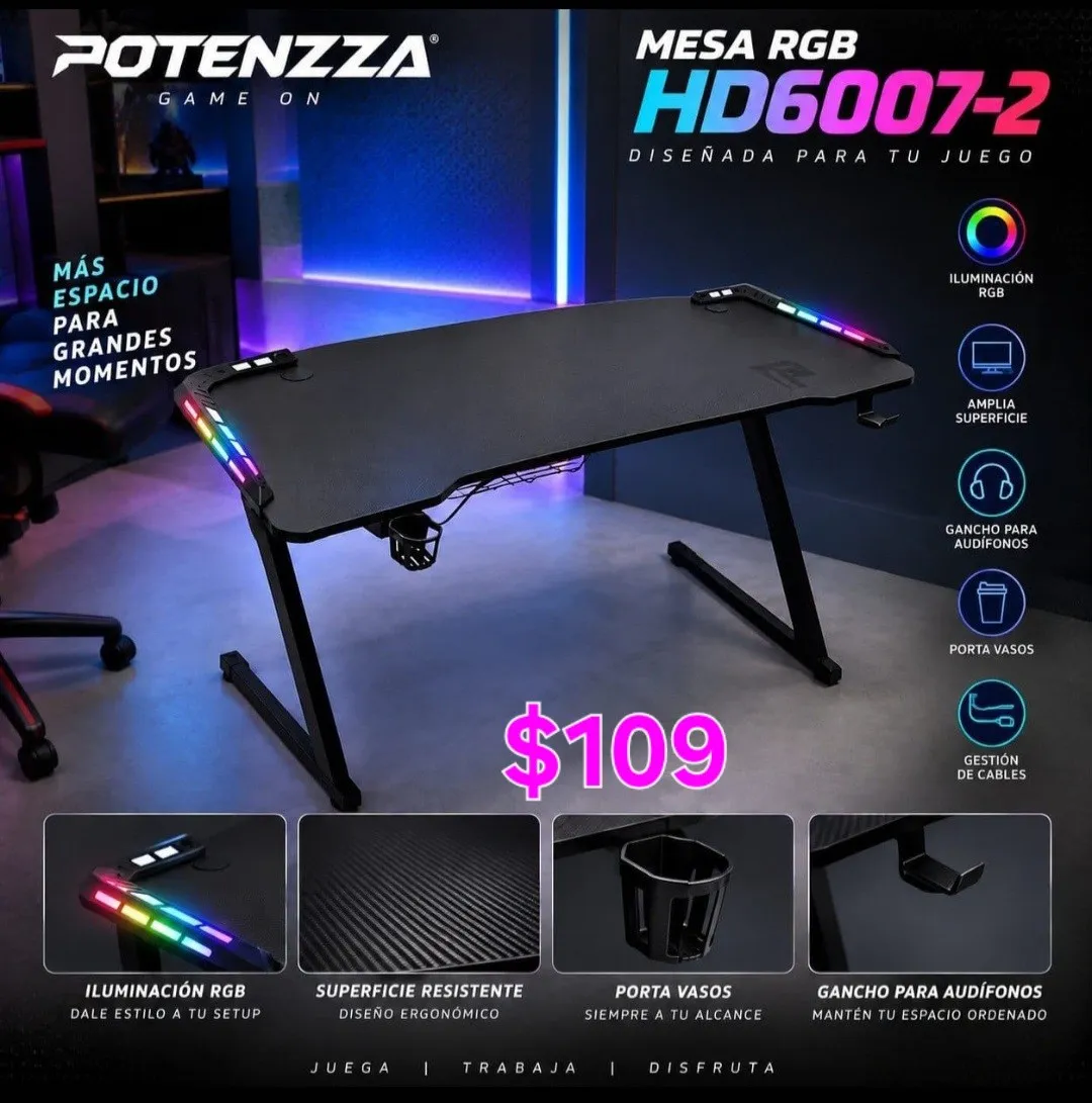escritorio rectangular RGB 