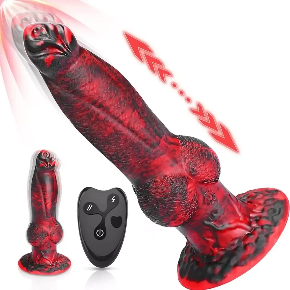 Vibrador Dildo Telescópica Dragón De Pene 22cm