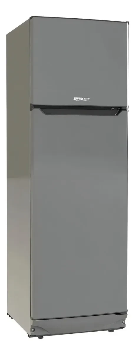 Heladera Con Freezer 290 Lts. Briket Bk2f 1420 Gris Plata Color Silver 