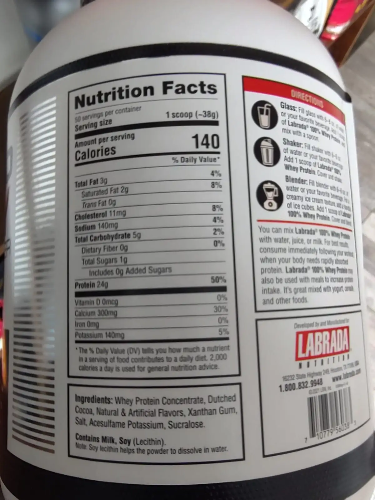 Whey protein labrada 4.13 lb  2