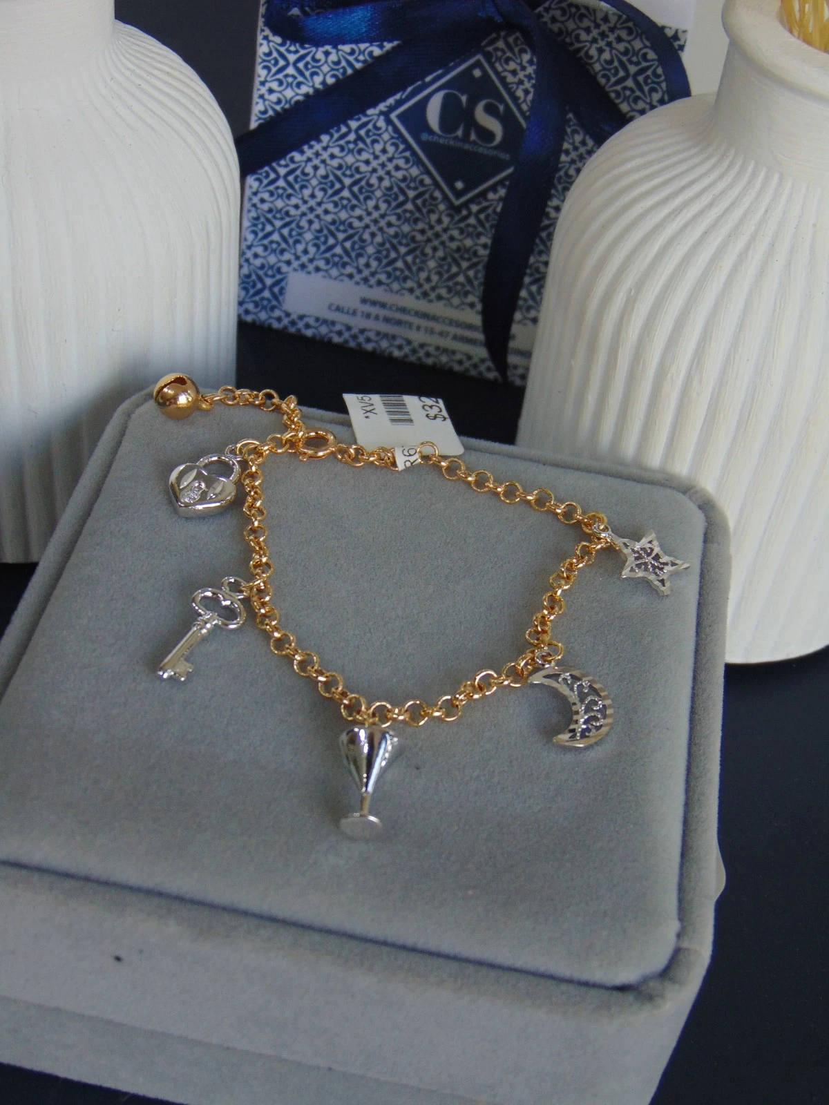 PULSERA RODIO BI-COLOR DIJES