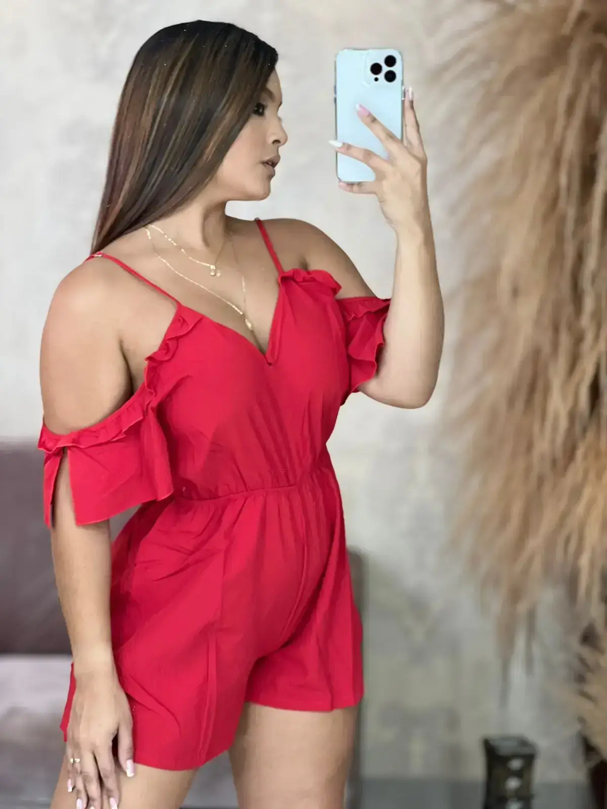 Enterizo de boleros lisos en chalis  3